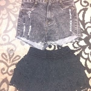 High wasted shorts